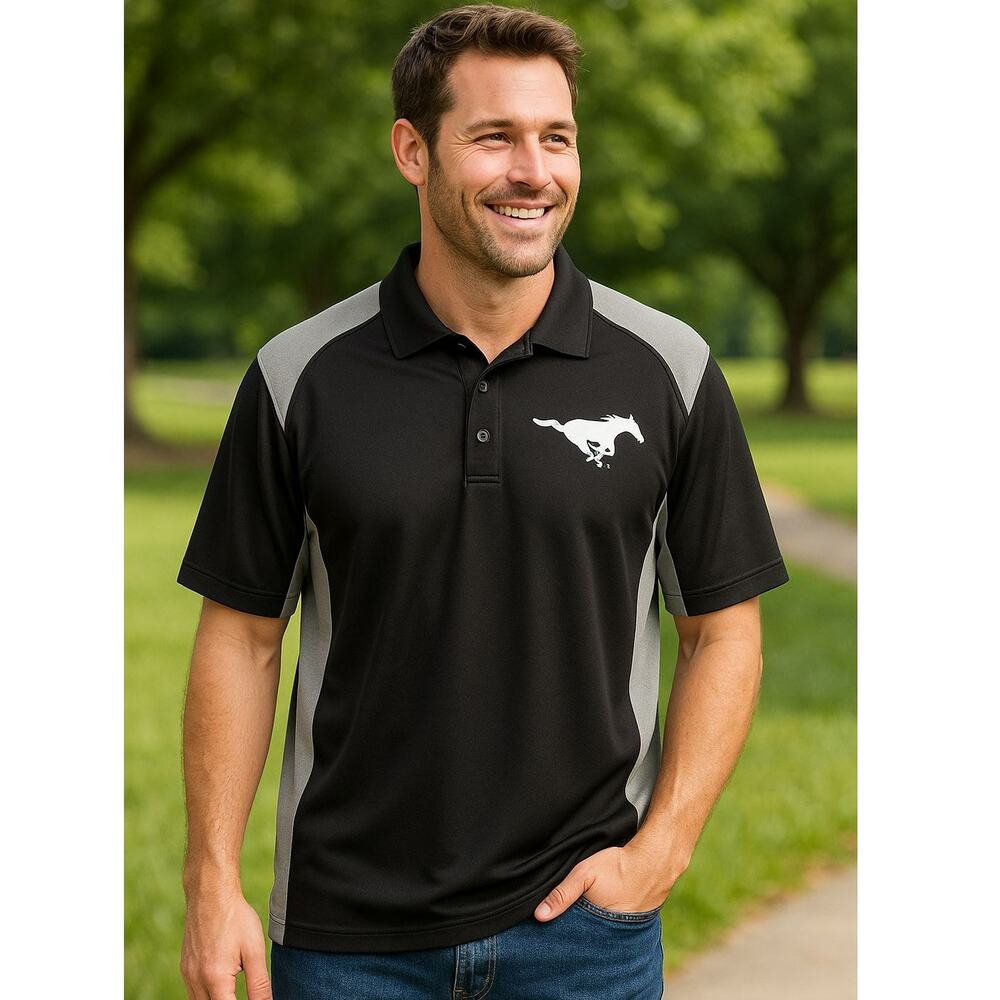 New Era Calgary Stampeders Official CFL Sideline Polo Shirt L